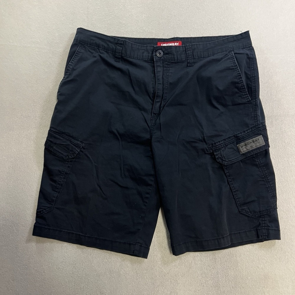 Union Bay Cargo Shorts Men's Size 40 Blue Stretch Cargo Y2K Baggy Skater